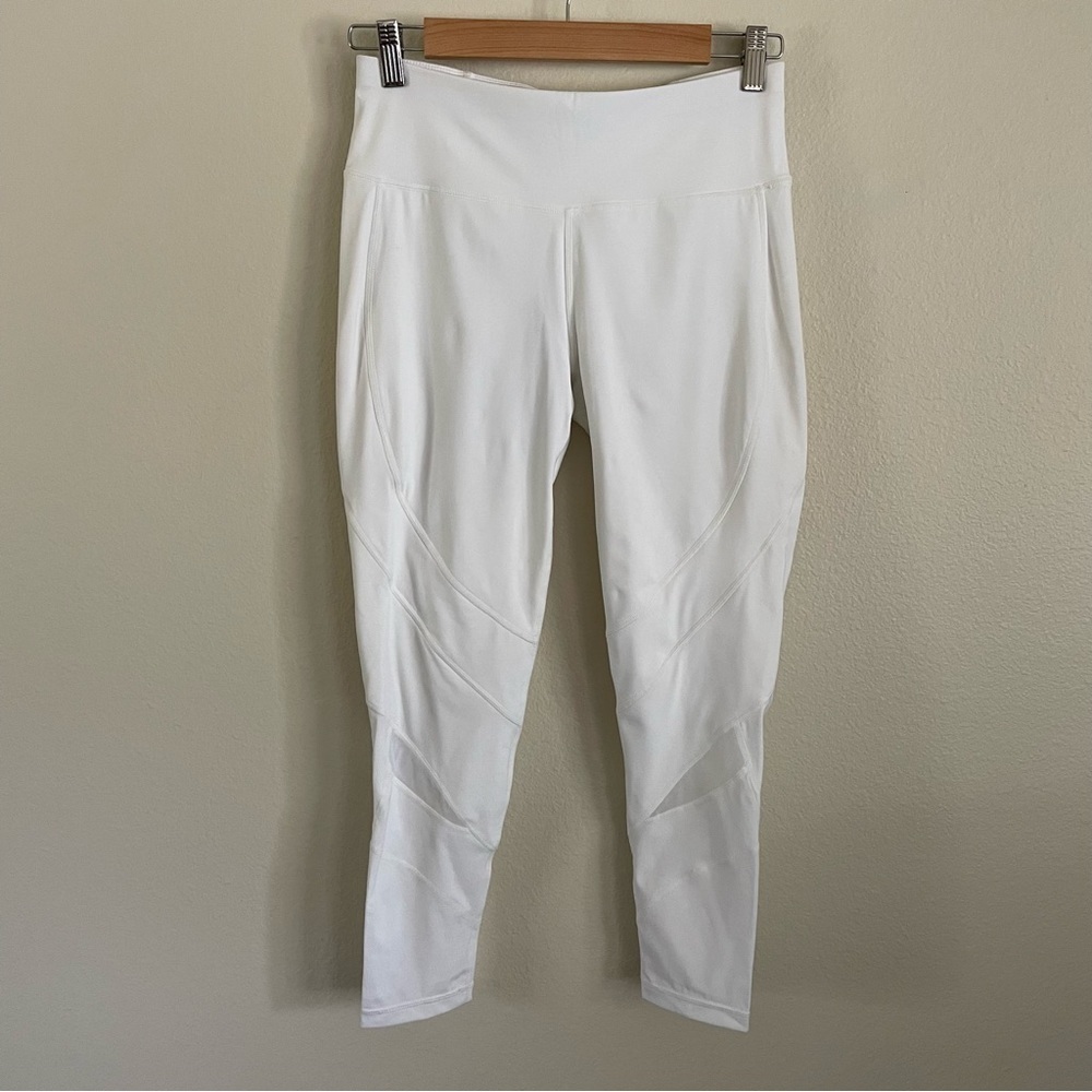 NWT Sweaty Betty Power Wetlook Mesh 7/8 Leggings White Size Small - Picture 4 of 14